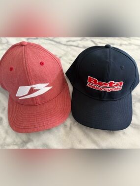 2 Adult Beta Motorcycle Snap-Back Hats